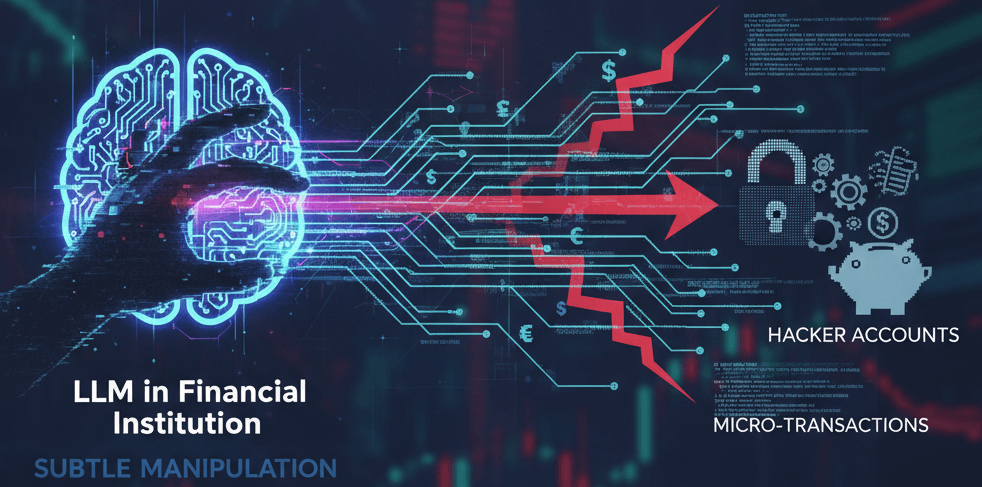 LLM in Financial Institution SUBTLE MANIPULATION Hacker Accounts and Micro-Transactions
